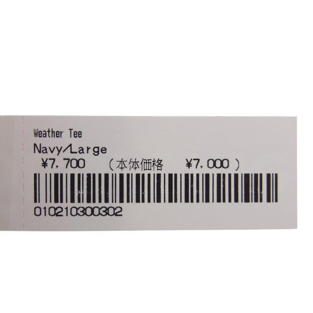 Supreme シュプリーム 23AW Weather Tee ウェザー Tシャツ ネイビー系 L【新古品】【未使用】【中古】
