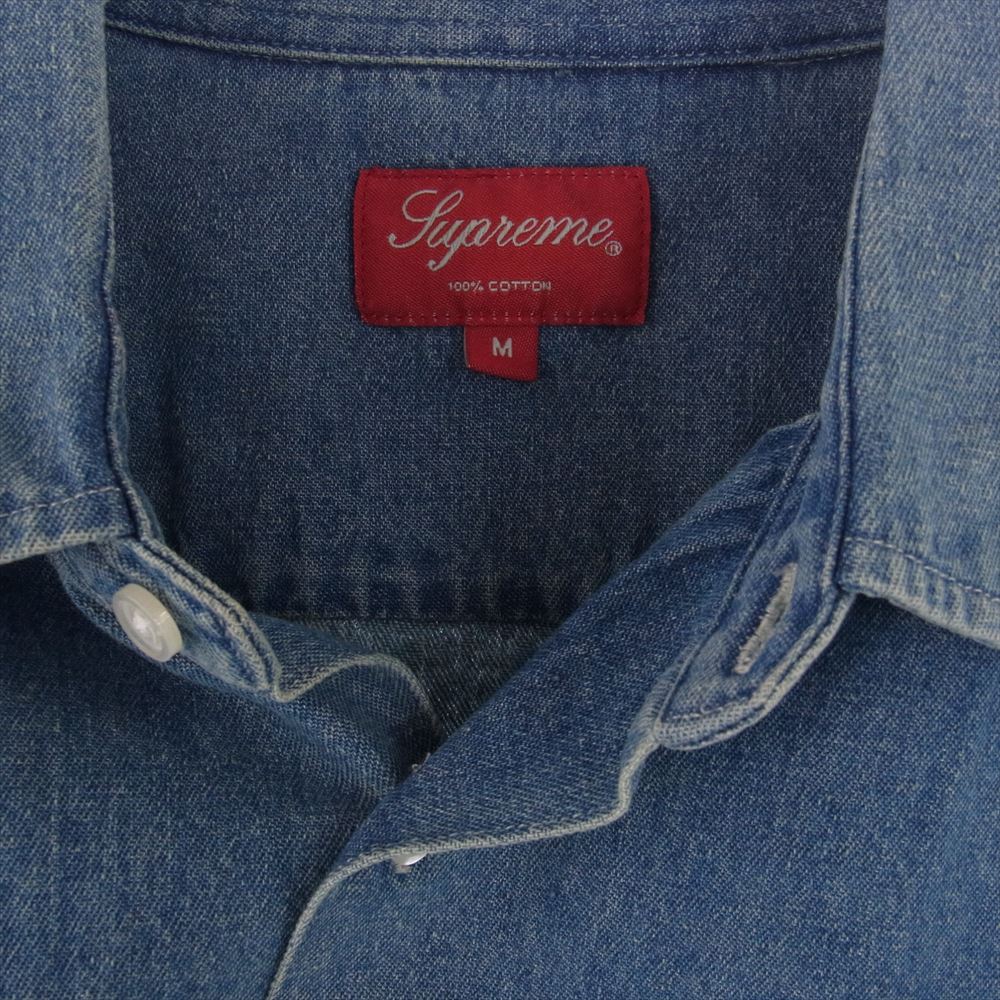 Supreme シュプリーム 20SS Invert Denim S/S Shirt インバート デニム シャツ インディゴブルー系 M【新古品】【未使用】【中古】