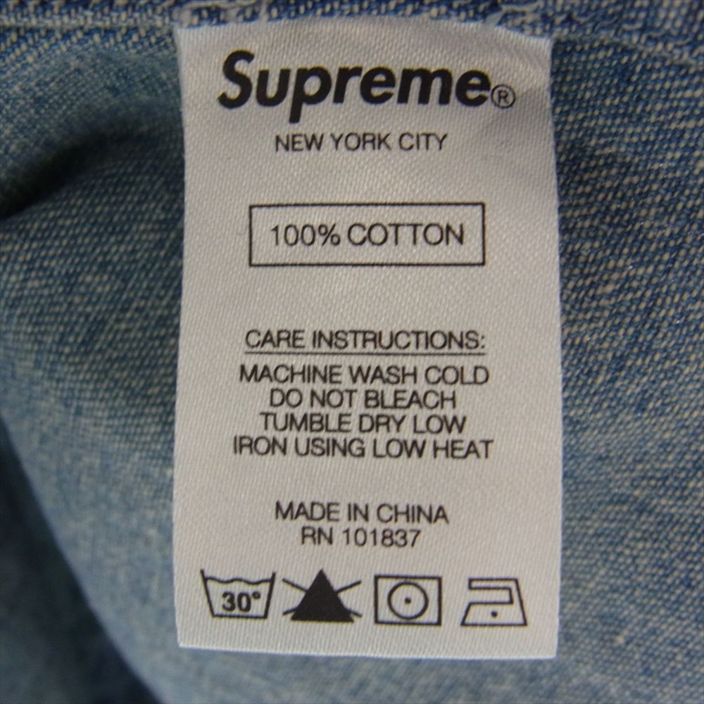 Supreme シュプリーム 20SS Invert Denim S/S Shirt インバート デニム シャツ インディゴブルー系 M【新古品】【未使用】【中古】