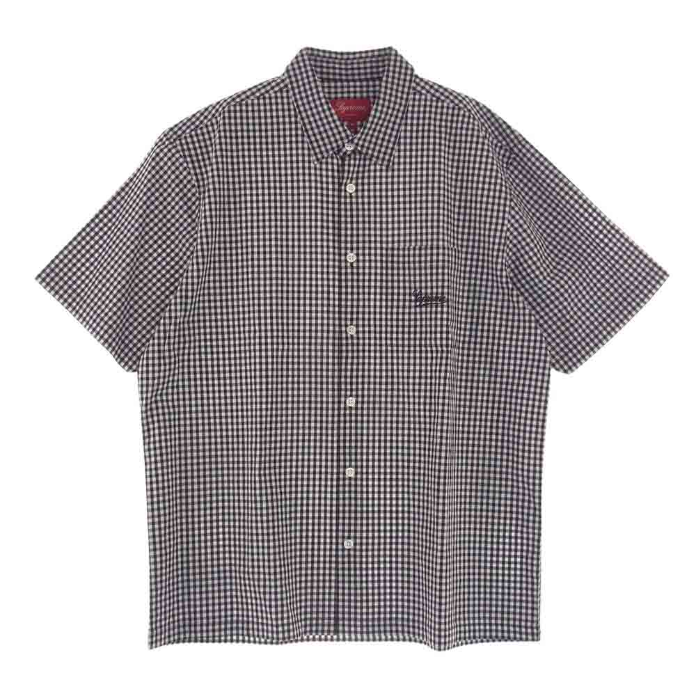 Supreme シュプリーム 21SS Gingham S/S Shirt ギンガム シャツ ブラック系 ホワイト系 M【新古品】【未使用】【中古】