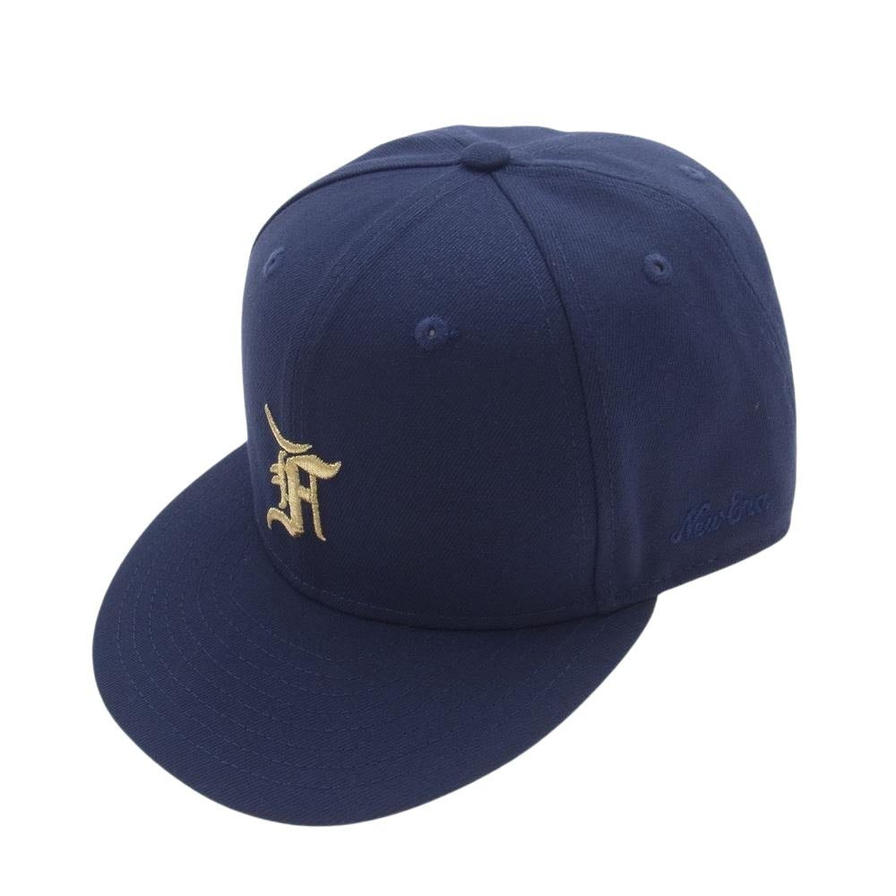 FEAR OF GOD フィアオブゴッド ESSENTIALS エッセンシャルズ × NEW ERA ニューエラ 59FIFTY ベースボール キャップ ネイビー系【極上美品】【中古】