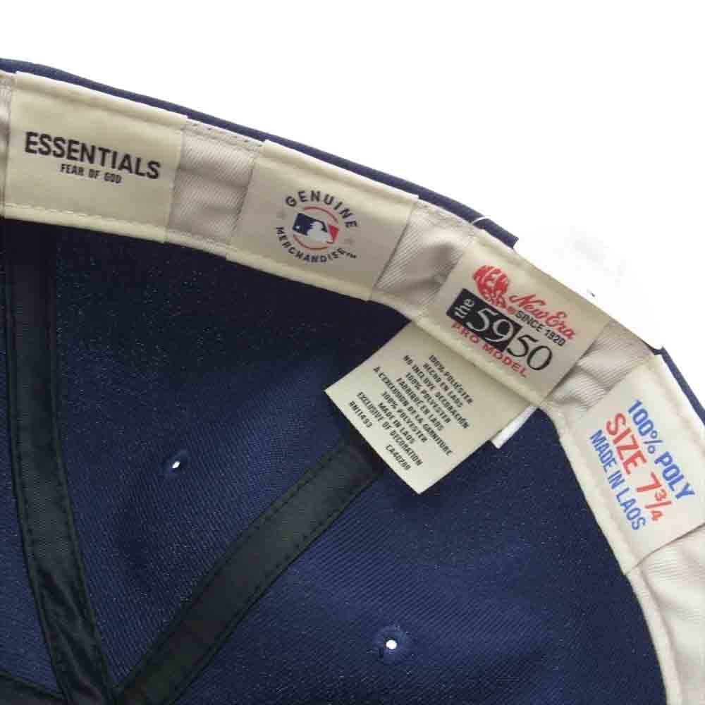 FEAR OF GOD フィアオブゴッド ESSENTIALS エッセンシャルズ × NEW ERA ニューエラ 59FIFTY ベースボール キャップ ネイビー系【極上美品】【中古】