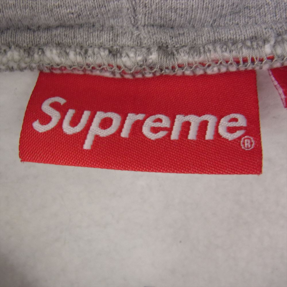 Supreme シュプリーム 14AW LOGO TAPE ZIP UP ロゴ テープ ジップアップ パーカー グレー系 M【中古】