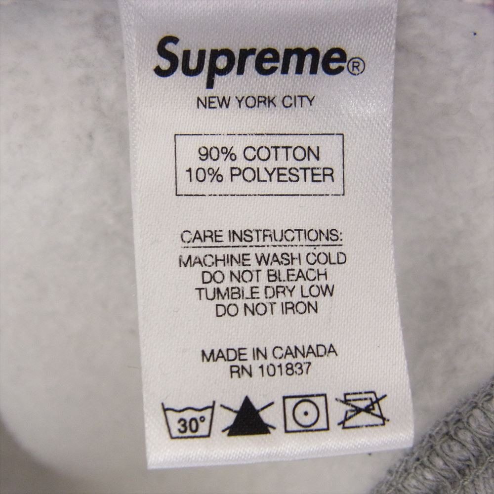 Supreme シュプリーム 14AW LOGO TAPE ZIP UP ロゴ テープ ジップアップ パーカー グレー系 M【中古】