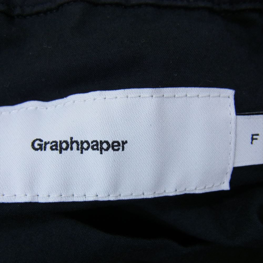 GRAPHPAPER グラフペーパー 21SS GM211-40619B Stretch Typewriter Chef Pants ストレッチタイプライター シェフパンツ テーパード パンツ ネイビー系 F【中古】
