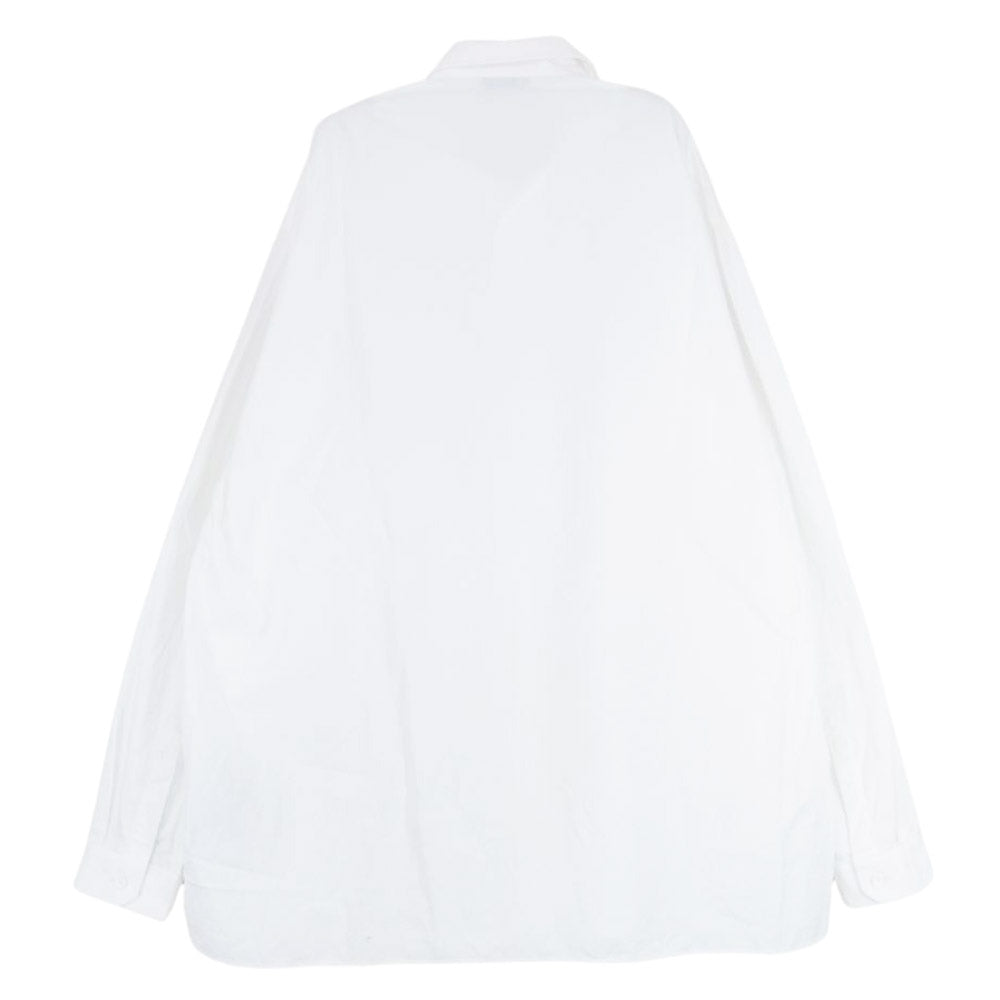 THE RERACS ザリラクス 22SS 22SS-REBL-295-2-J Thomas Mason トーマスメイソン 比翼 レギュラーカラー 長袖 シャツ ホワイト系 48【中古】