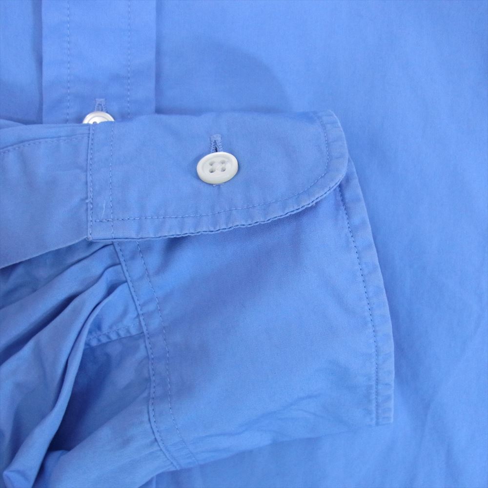 GRAPHPAPER グラフペーパー 22AW GM223-50076B High Count Broad Band Collar Shirt ハイカウント ブロード バンドカラー 長袖 シャツ ブルー系 F【中古】