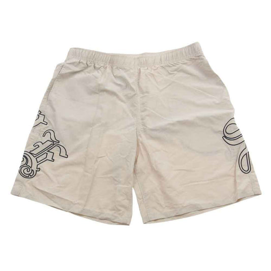 Supreme シュプリーム  23SS  Old English Nylon Short  オールドイングリッシュ ロゴ ナイロン ショーツ ショートパンツ ベージュ オフホワイト系 L【極上美品】【中古】