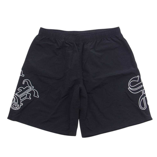 Supreme シュプリーム  23SS  Old English Nylon Short  オールドイングリッシュ ロゴ ナイロン ショーツ ショートパンツ ブラック ブラック系 L【中古】