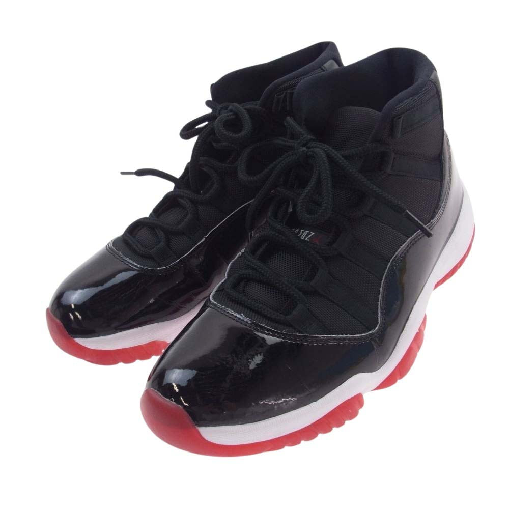 NIKE ナイキ 378037-061 AIR JORDAN 11 RETRO  エアジョーダン11 レトロ ブレッド ハイカット スニーカー ブラック系 28.5cm【美品】【中古】