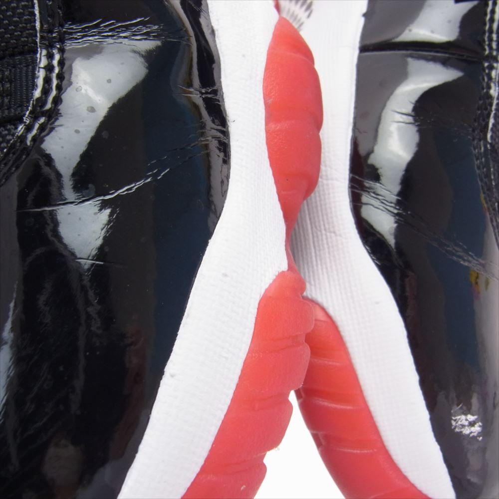 NIKE ナイキ 378037-061 AIR JORDAN 11 RETRO  エアジョーダン11 レトロ ブレッド ハイカット スニーカー ブラック系 28.5cm【美品】【中古】