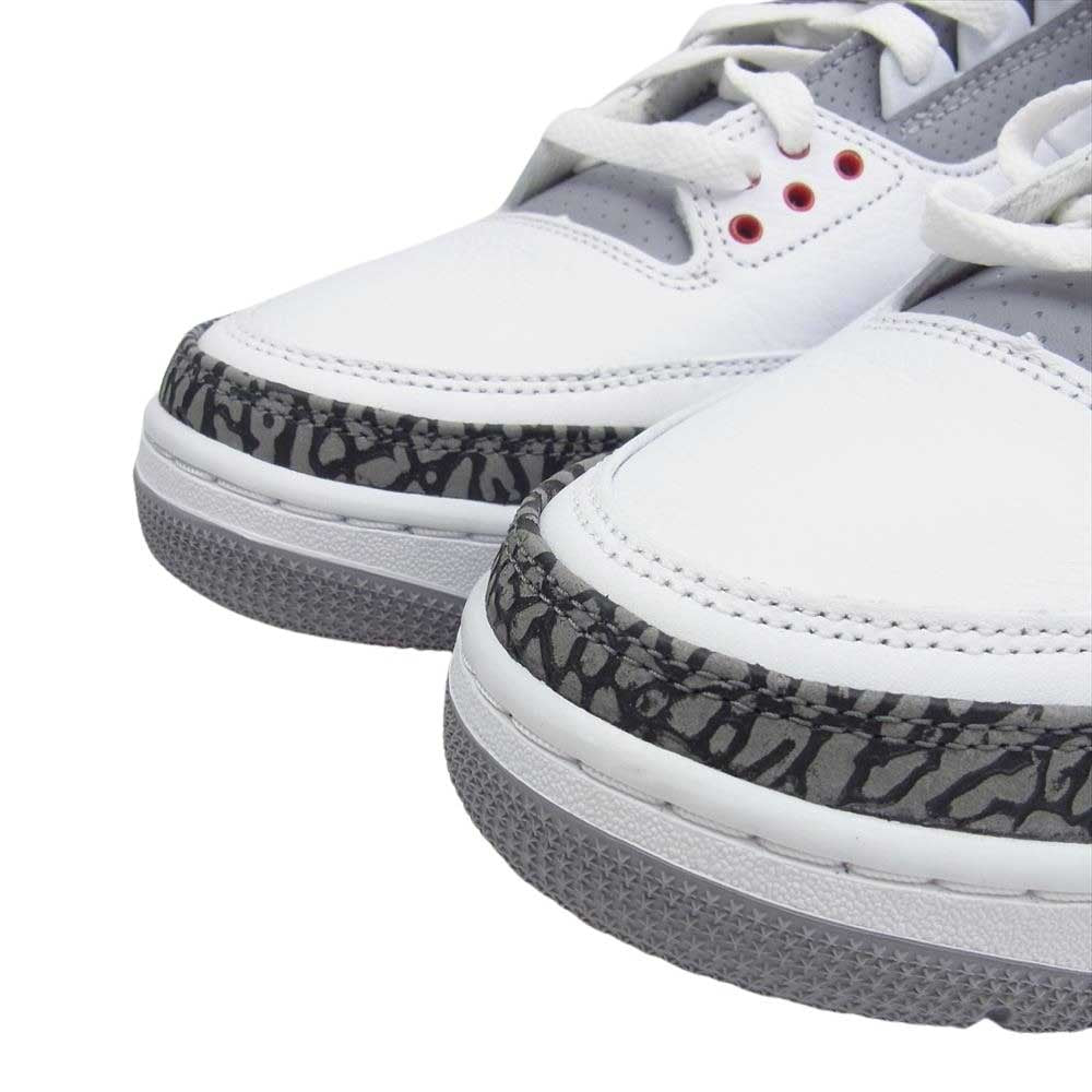 NIKE ナイキ DN3707-160 AIR JORDAN 3 RETRO エアジョーダン3 レトロ ファイヤーレッド スニーカー  ホワイト系 レッド系 28cm【新古品】【未使用】【中古】
