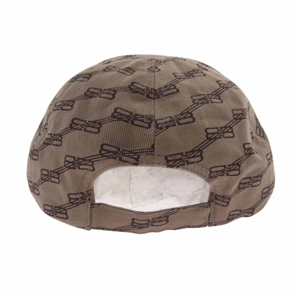 BALENCIAGA バレンシアガ 704104 410B2 BB MONOGRAM ロゴ総柄 キャップ ベージュ ブラウン系 L 59cm【新古品】【未使用】【中古】