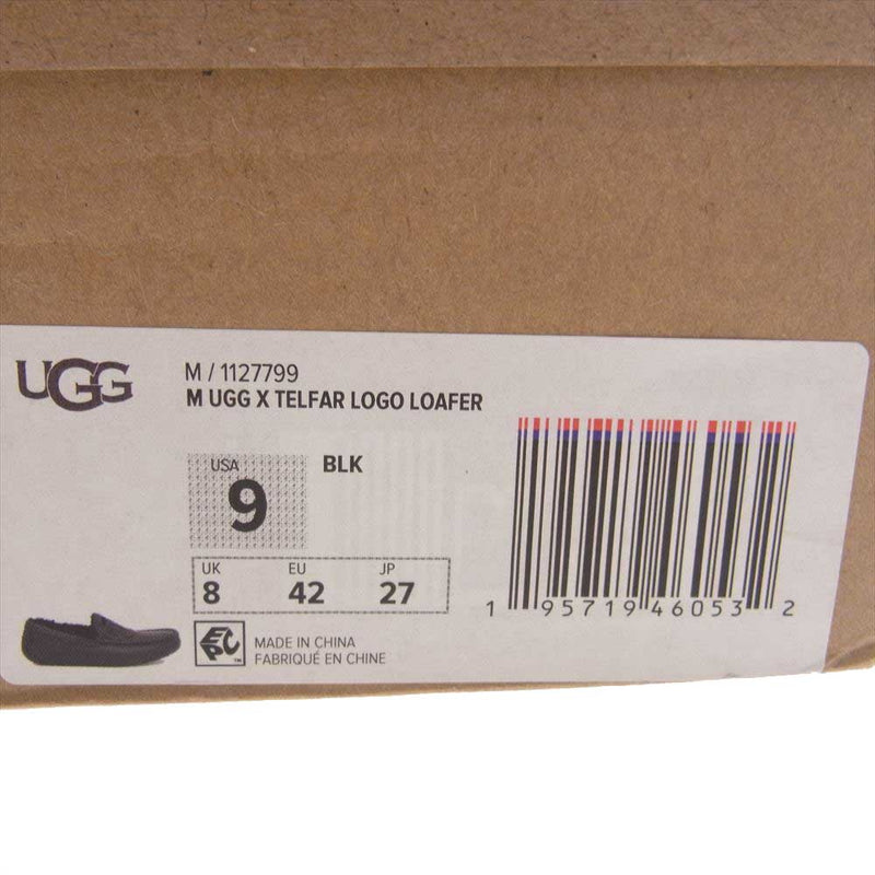 UGG アグ 1127799 × Telfar Logo Loafer テルファー ロゴ ローファー ドライビング シューズ ブラック系 27cm【中古】