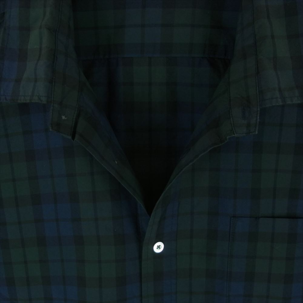 ブローシュア GENERALLY SHIRTS ジェネラリー チェック ビッグ 長袖 シャツ グリーン系 L【極上美品】【中古】