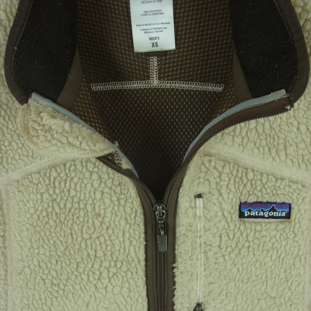 patagonia パタゴニア 07AW 23045 Classic Retro-X Vest クラシック レトロX フリースベスト オフホワイト系 XS【中古】