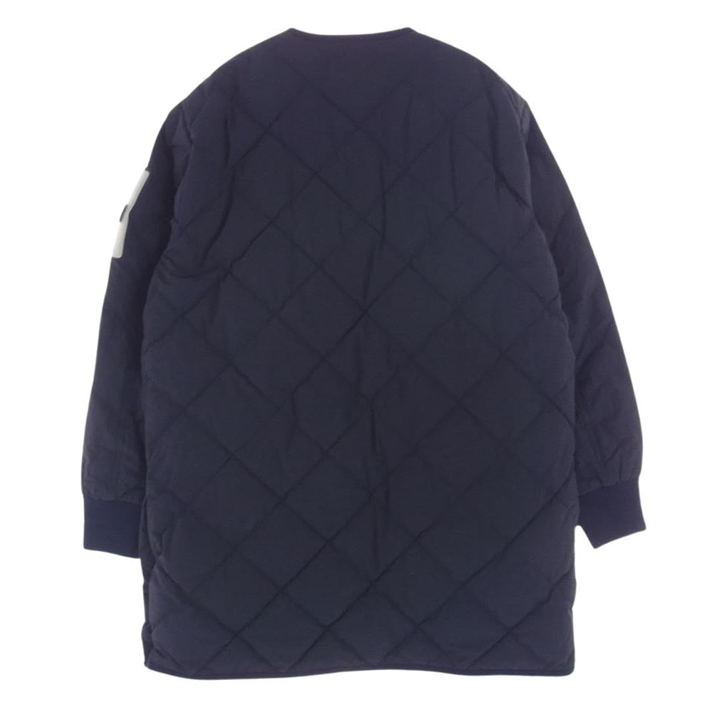 NANGA ナンガ MA-J-306 MANUAL ALPHABET NC FT DOWN COAT マニュアルアルファベット ノーカラー ライトダウンコート ダウンジャケット ネイビー系  ０【中古】
