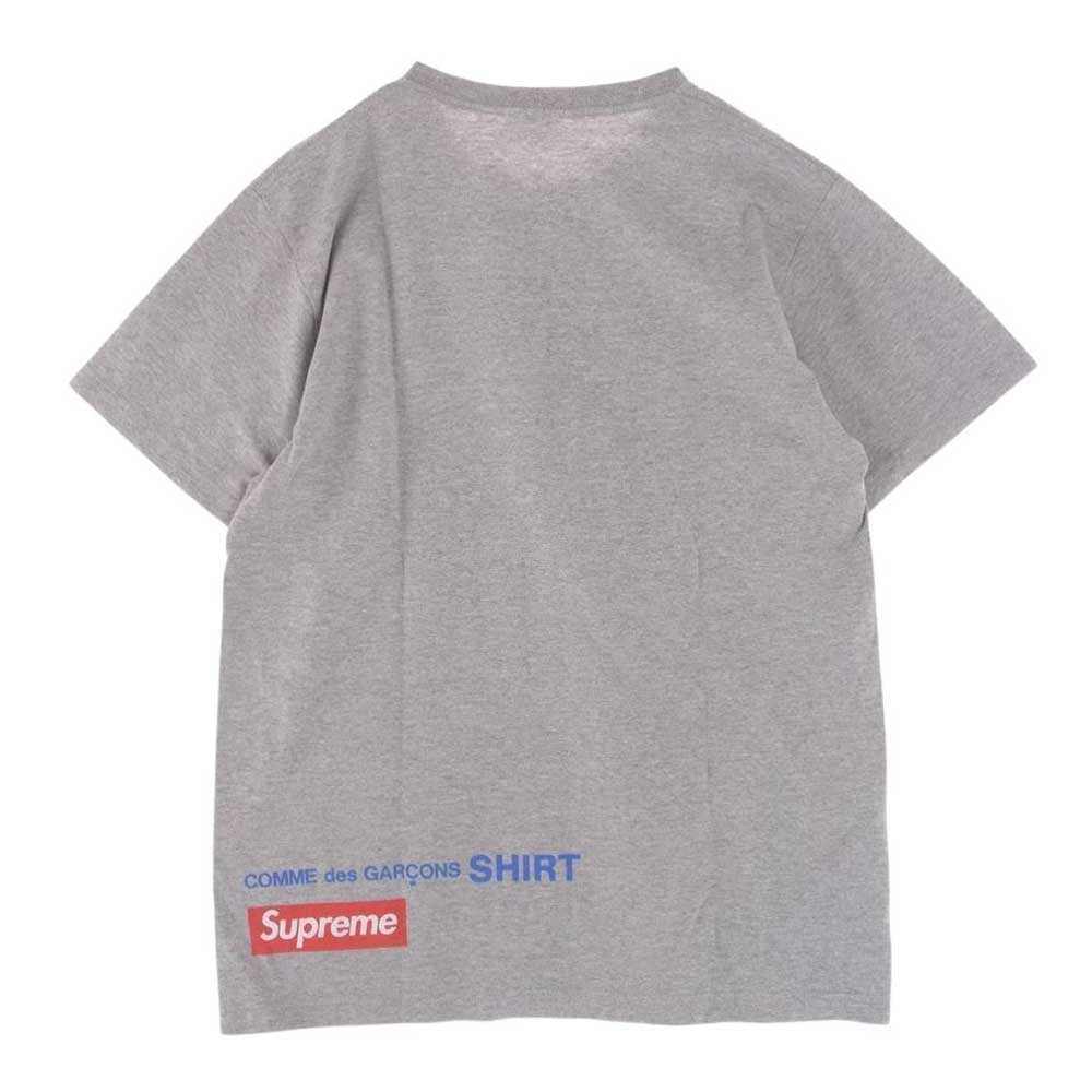 Supreme シュプリーム 14SS × COMME des GARCONS SHIRT コムデギャルソン Harold Hunter ハロルドハンター USA製 フォトプリ スケート 半袖 Tシャツ グレー系 L【中古】
