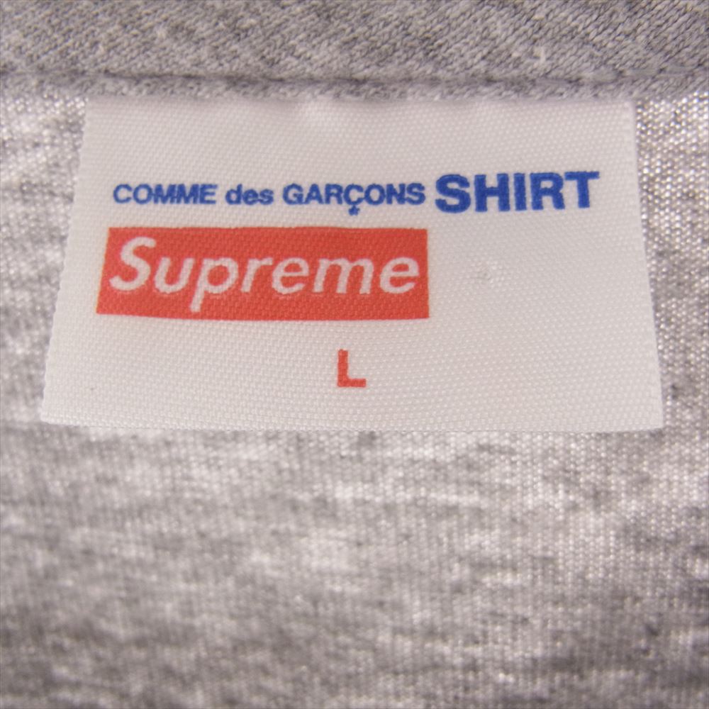 Supreme シュプリーム 14SS × COMME des GARCONS SHIRT コムデギャルソン Harold Hunter ハロルドハンター USA製 フォトプリ スケート 半袖 Tシャツ グレー系 L【中古】