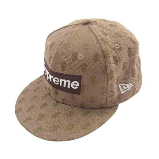 Supreme シュプリーム 18SS × New Era Monogram Box Logo ニューエラ モノグラムボックスロゴ ドルパターン ベースボールキャップ ベージュ系 60.6cm【中古】