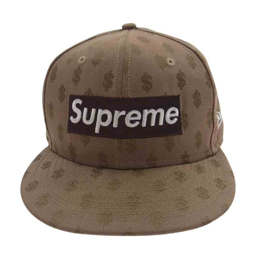 Supreme シュプリーム 18SS × New Era Monogram Box Logo ニューエラ モノグラムボックスロゴ ドルパターン ベースボールキャップ ベージュ系 60.6cm【中古】