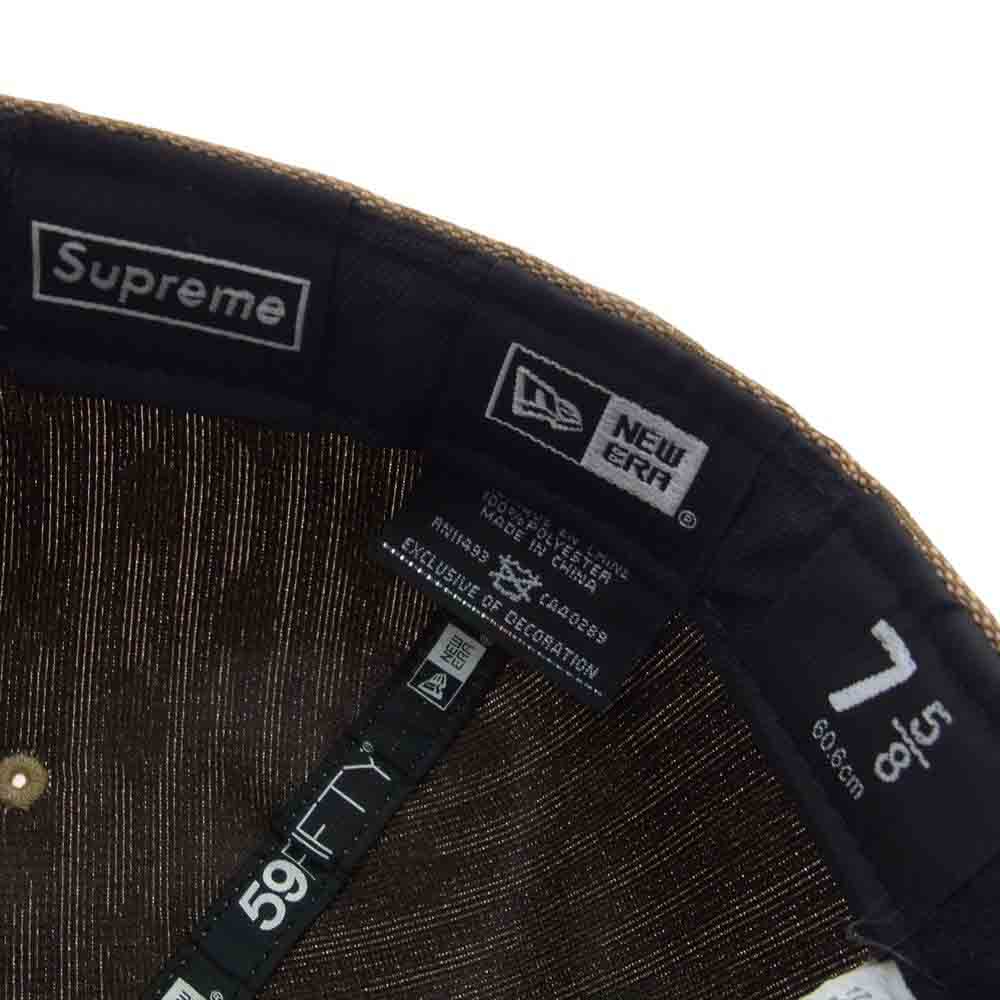 Supreme シュプリーム 18SS × New Era Monogram Box Logo ニューエラ モノグラムボックスロゴ ドルパターン ベースボールキャップ ベージュ系 60.6cm【中古】