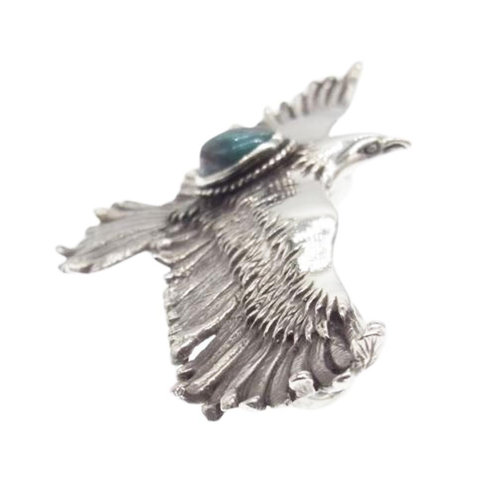 SAAD サード × LFC エルエフシー ターコイズ付き 大イーグル Lサイズ ペンダントトップ シルバー系【中古】