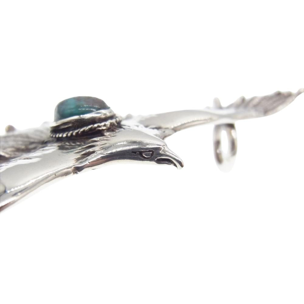 SAAD サード × LFC エルエフシー ターコイズ付き 大イーグル Lサイズ ペンダントトップ シルバー系【中古】