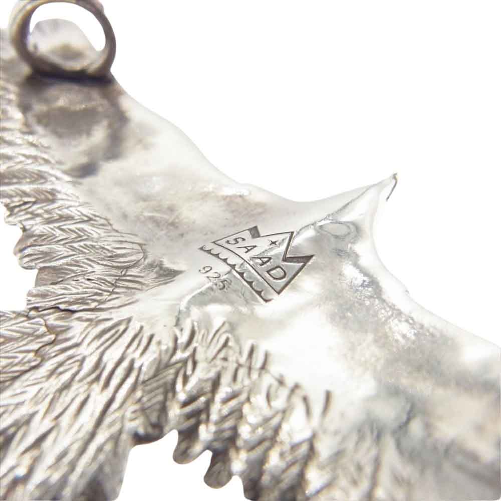 SAAD サード × LFC エルエフシー ターコイズ付き 大イーグル Lサイズ ペンダントトップ シルバー系【中古】