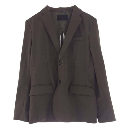 junhashimoto ジュンハシモト 1030000006-12  JERSEY JACKET EMBOSS CAMO エンボス カモ柄 2B ジャージー ジャケット ダークブラウン系 3【中古】