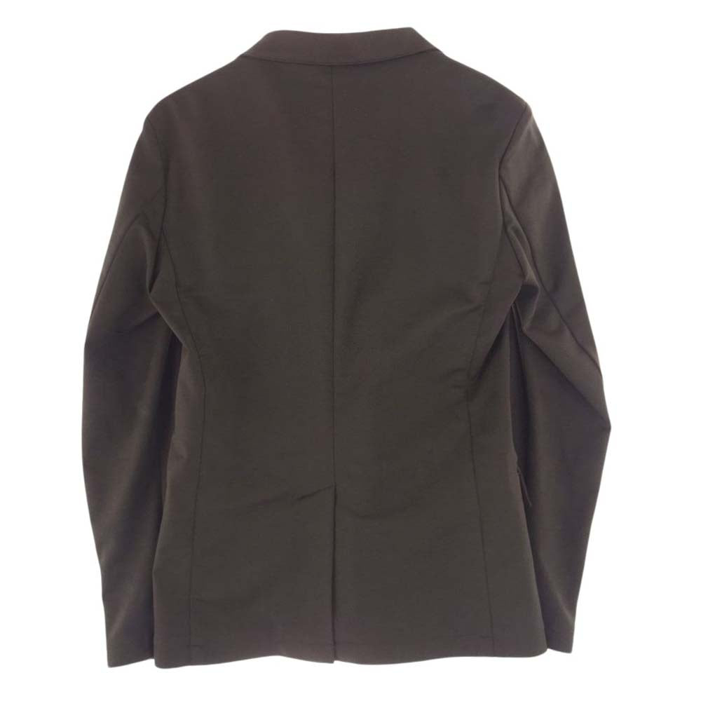 junhashimoto ジュンハシモト 1030000006-12  JERSEY JACKET EMBOSS CAMO エンボス カモ柄 2B ジャージー ジャケット ダークブラウン系 3【中古】