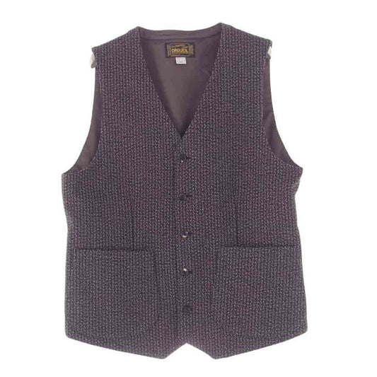 ORGUEIL オルゲイユ OR-4112 Beach Cloth Gilet ビーチクロス ジレ ベスト ブラウン系 42【中古】