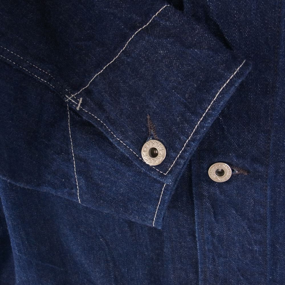 FOB FACTORY エフオービーファクトリー F2417 WW2 DENIM COVER ALL デニム カバーオール ジャケット インディゴブルー系 42【中古】