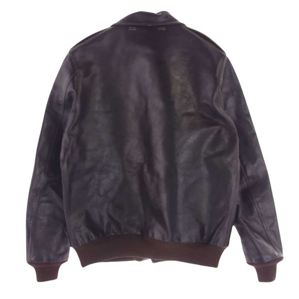 RAINBOW COUNTRY TYPE A-2 ROUGH WEAR ラフウェア実名 ホースハイド ダークシールブラウン フライト ジャケット 42【中古】
