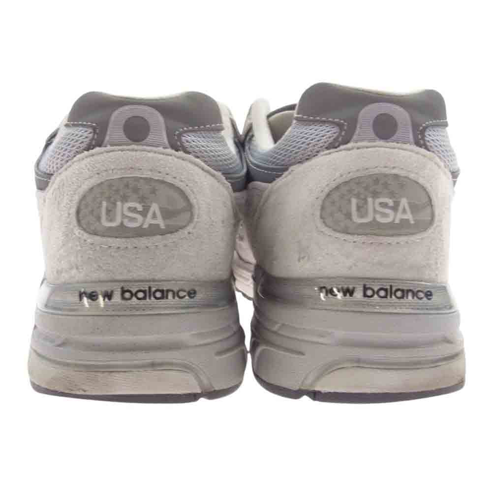 NEW BALANCE ニューバランス MR993GL USA製 made in USA スエード ローカット スニーカー グレー系 27.5cm【中古】