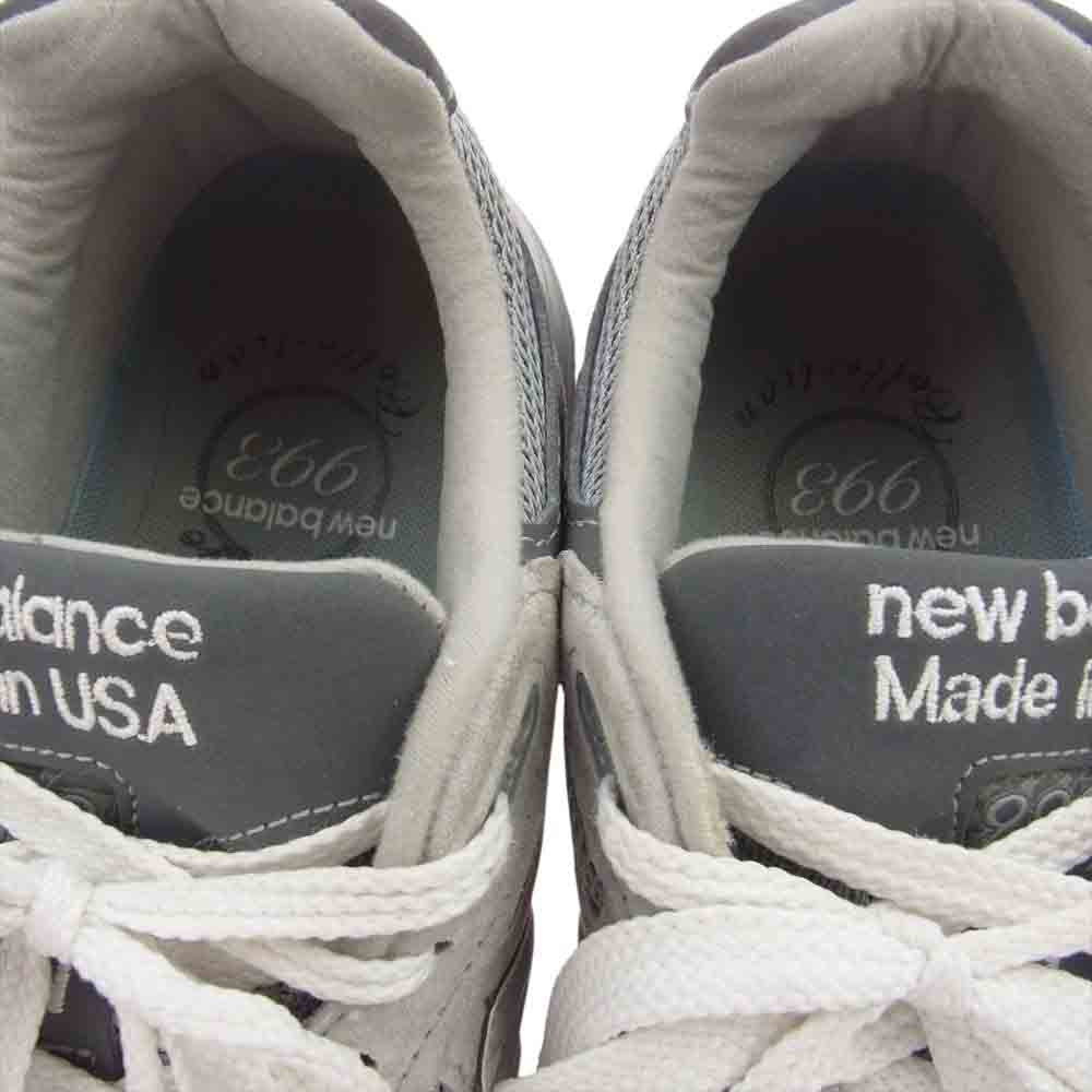 NEW BALANCE ニューバランス MR993GL USA製 made in USA スエード ローカット スニーカー グレー系 27.5cm【中古】