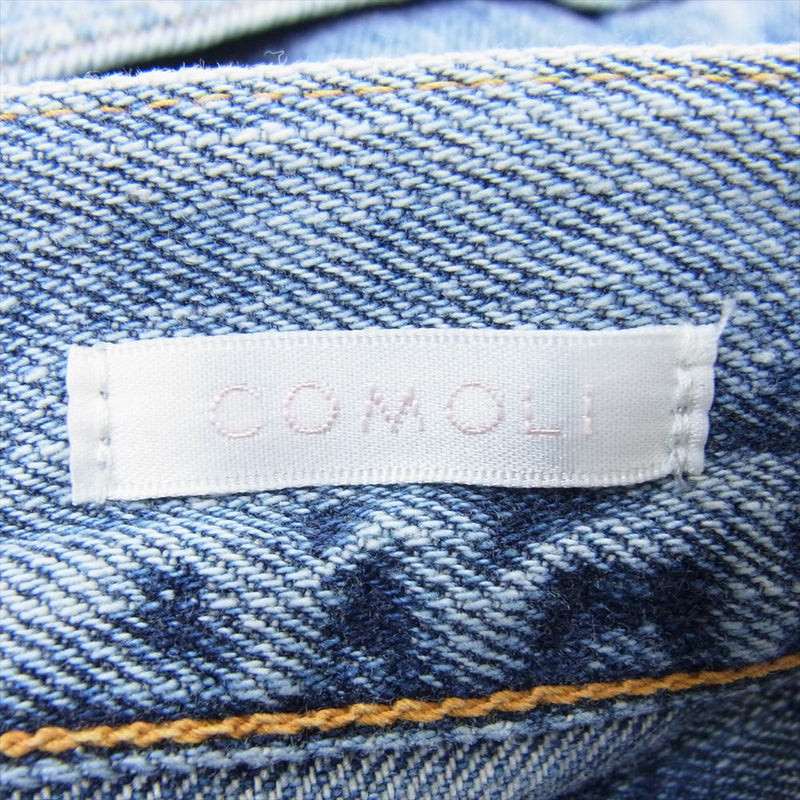 COMOLI コモリ X01-03004 5P ブリーチ デニムパンツ インディゴブルー系 1【中古】