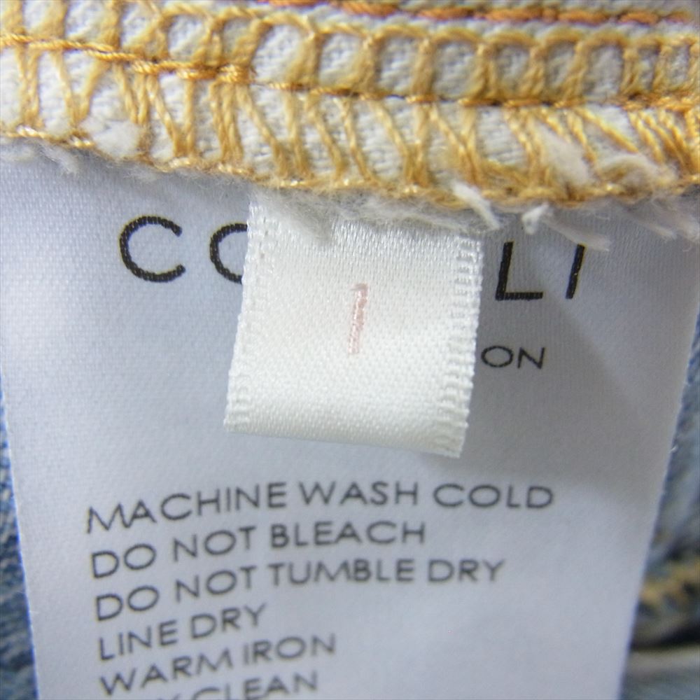 COMOLI コモリ X01-03004 5P ブリーチ デニムパンツ インディゴブルー系 1【中古】