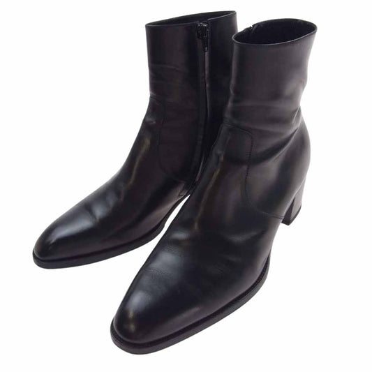 SAINT LAURENT サンローラン 442258 WYATT 60 ZIP BOOT クラシック ワイアット ブーツ  ブラック系 43【中古】