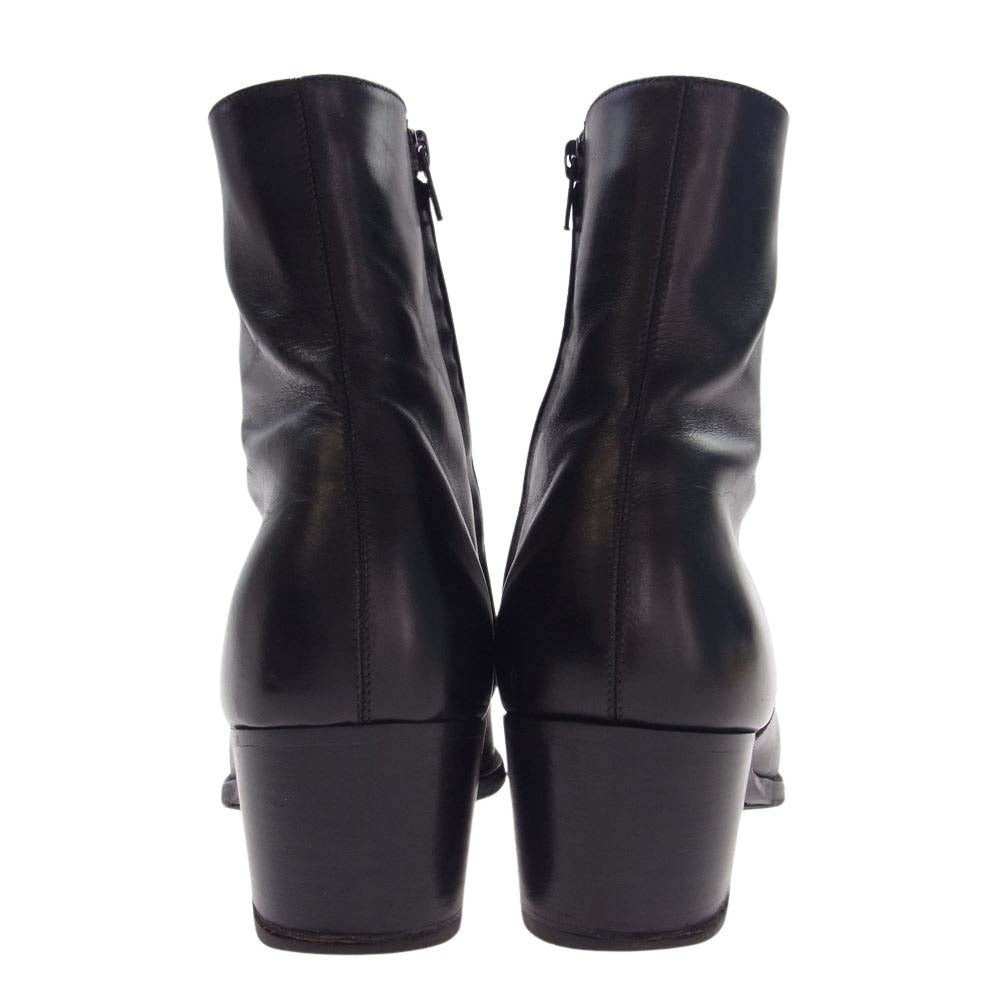 SAINT LAURENT サンローラン 442258 WYATT 60 ZIP BOOT クラシック ワイアット ブーツ  ブラック系 43【中古】