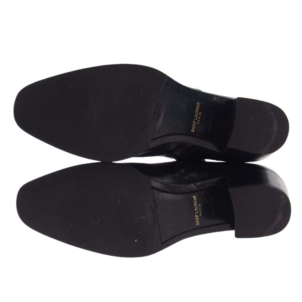 SAINT LAURENT サンローラン 442258 WYATT 60 ZIP BOOT クラシック ワイアット ブーツ  ブラック系 43【中古】