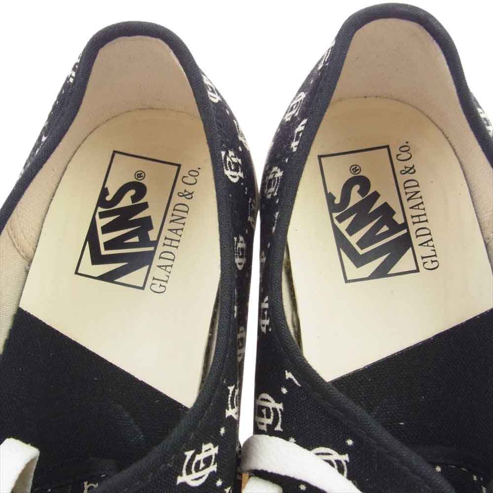 VANS バンズ × GLADHAND グラッドハンド AUTHENTIC 10周年記念 オーセンティック スニーカー ブラック系 28cm【中古】