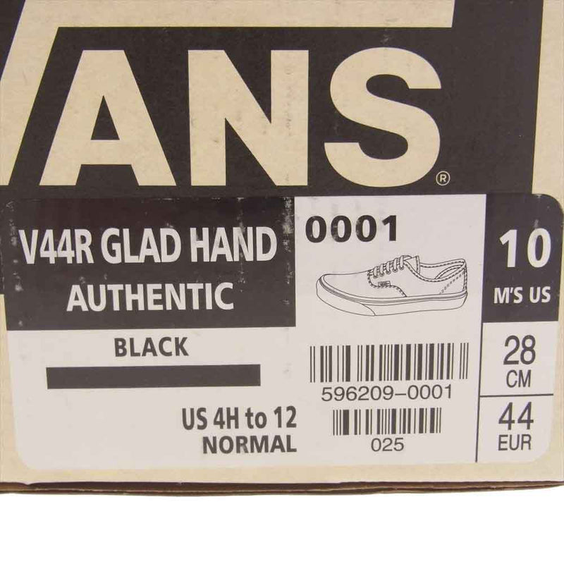 VANS バンズ × GLADHAND グラッドハンド AUTHENTIC 10周年記念 オーセンティック スニーカー ブラック系 28cm【中古】