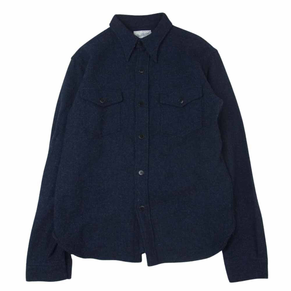 ブラードクロージング BLD031 WOOL SPORTS SHIRTS ウール ワーク シャツ ネイビー系 40【中古】