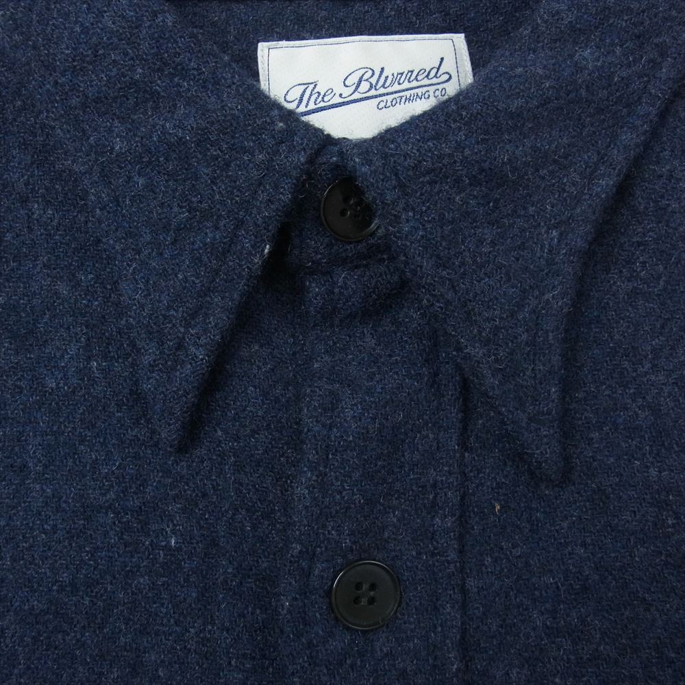 ブラードクロージング BLD031 WOOL SPORTS SHIRTS ウール ワーク シャツ ネイビー系 40【中古】