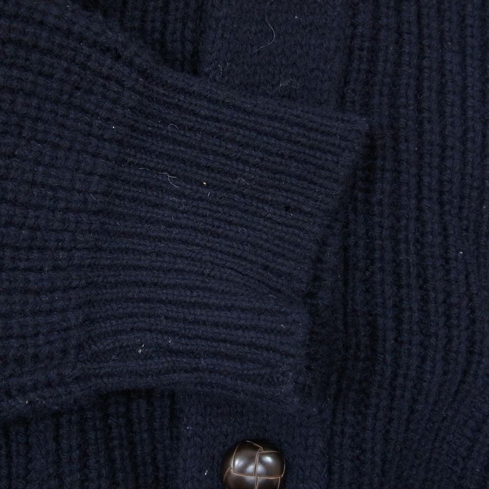 GLADHAND & Co. グラッドハンド ウール ニット ショールカラー カーディガン ネイビー系 L【中古】