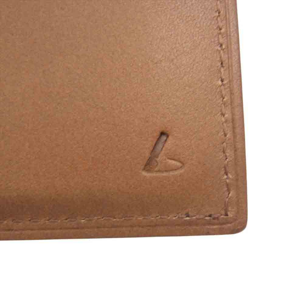 土屋鞄製造所 ブラックヌメ スモールウォレット オークカラー ライトブラウン系【極上美品】【中古】