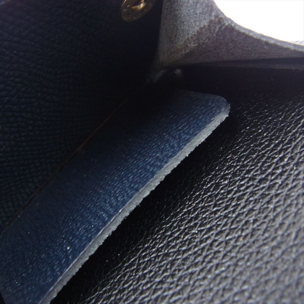 WILDSWANS ワイルドスワンズ tongue タング シェルコードバン カウレザー 馬革 牛革 コンビ ネイビー コインケース ダークネイビー系【美品】【中古】