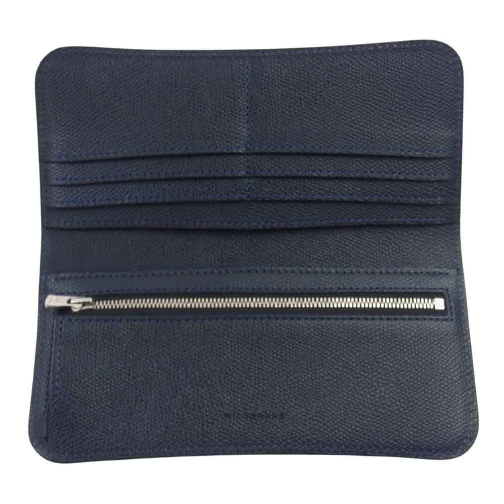 WILDSWANS ワイルドスワンズ css-surfs シェルコードバン カウレザー 馬革 牛革 コンビ ネイビー 二つ折り 長財布  ダークネイビー系【極上美品】【中古】