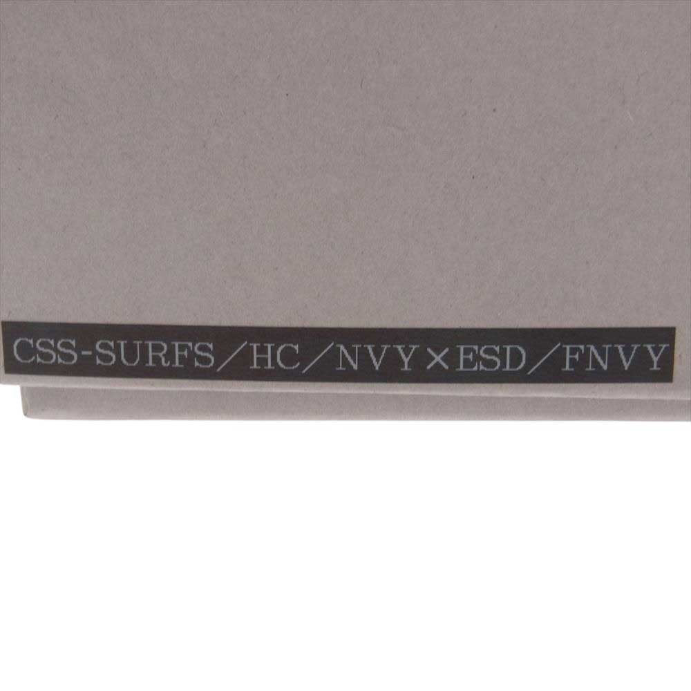 WILDSWANS ワイルドスワンズ css-surfs シェルコードバン カウレザー 馬革 牛革 コンビ ネイビー 二つ折り 長財布  ダークネイビー系【極上美品】【中古】